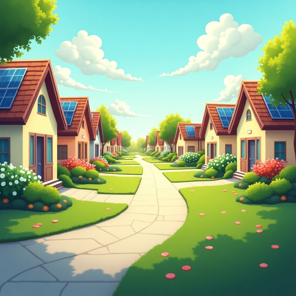 Flux_Dev_A_vibrant_sunny_day_unfolds_in_a_quaint_suburban_neig_2
